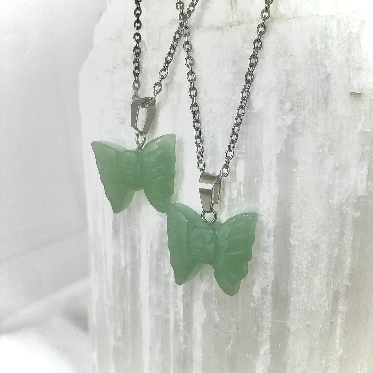 Green Aventurine Butterfly Necklace