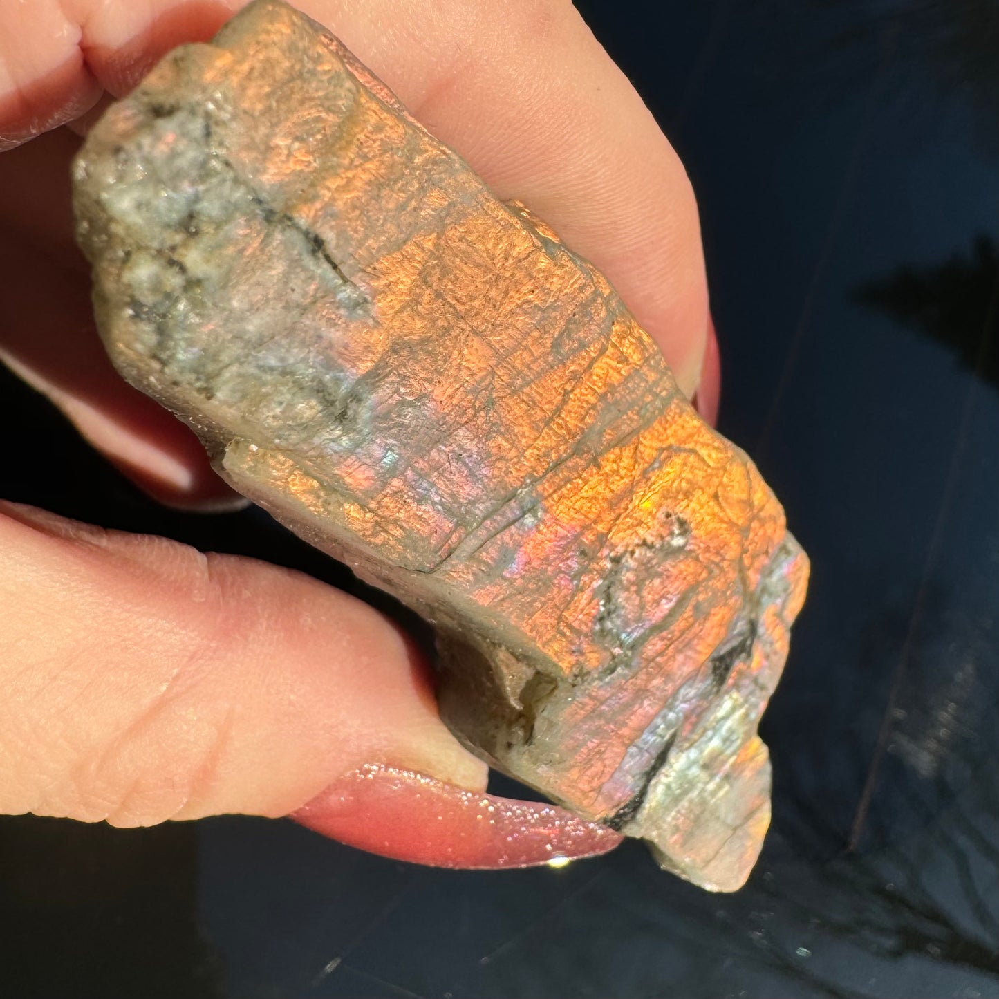 Natural Multicolored Labradorite Chunk