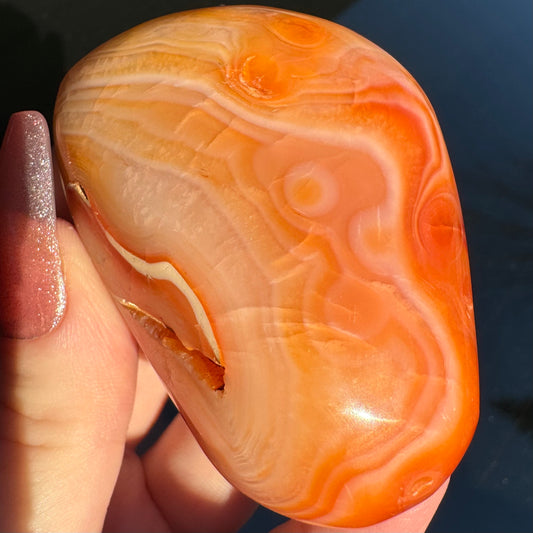 Natural Red Carnelian Palmstone