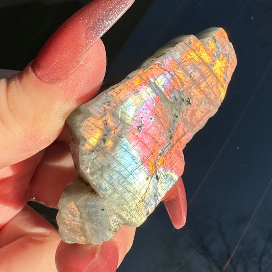 Natural Multicolored Labradorite Chunk