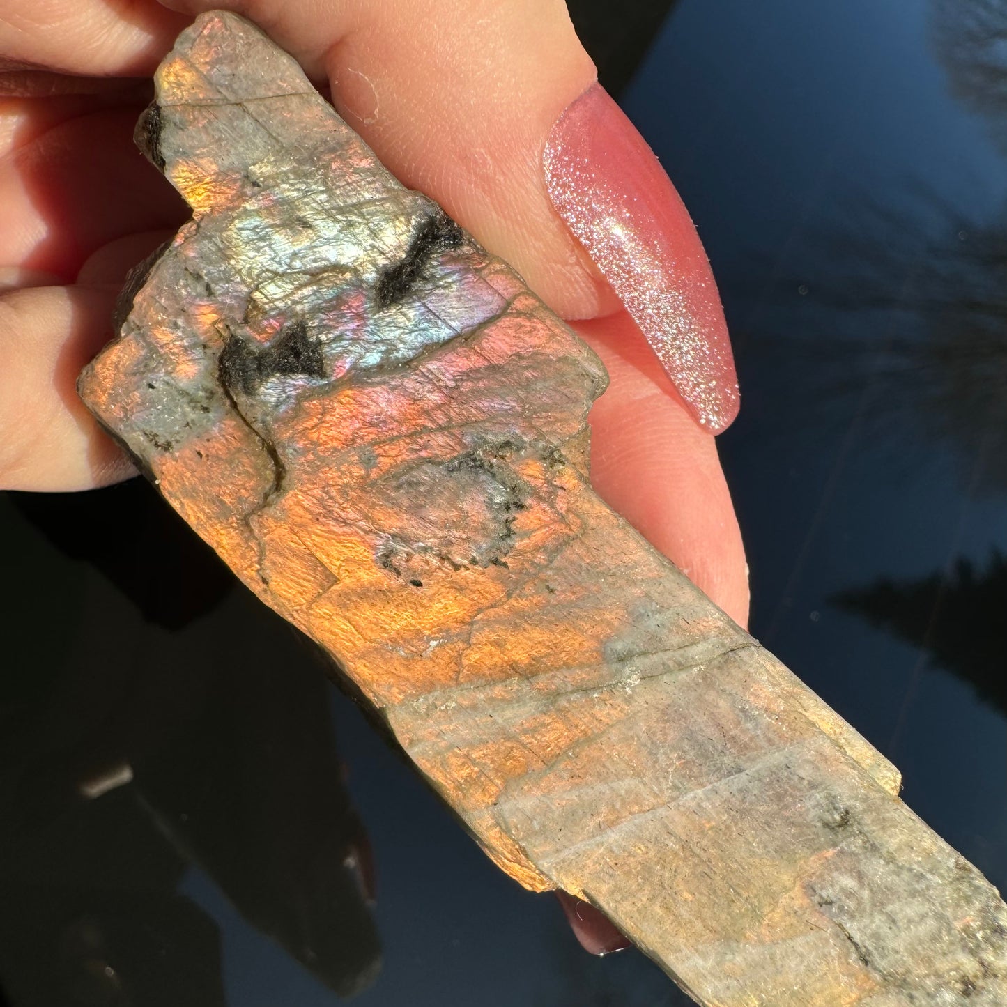 Natural Multicolored Labradorite Chunk