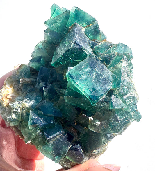 Rare Blue Green Cubic Fluorite