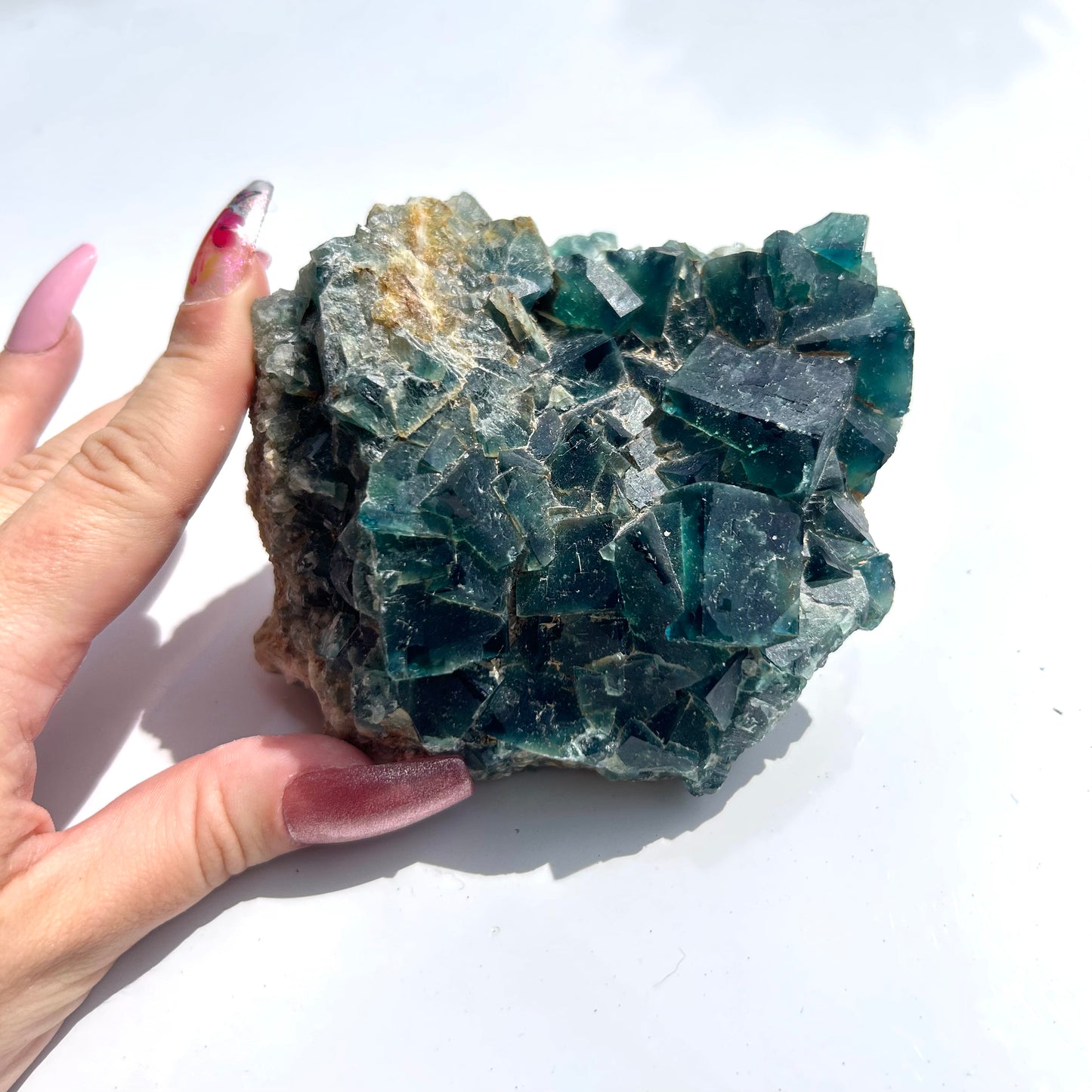 Rare Blue Green Cubic Fluorite