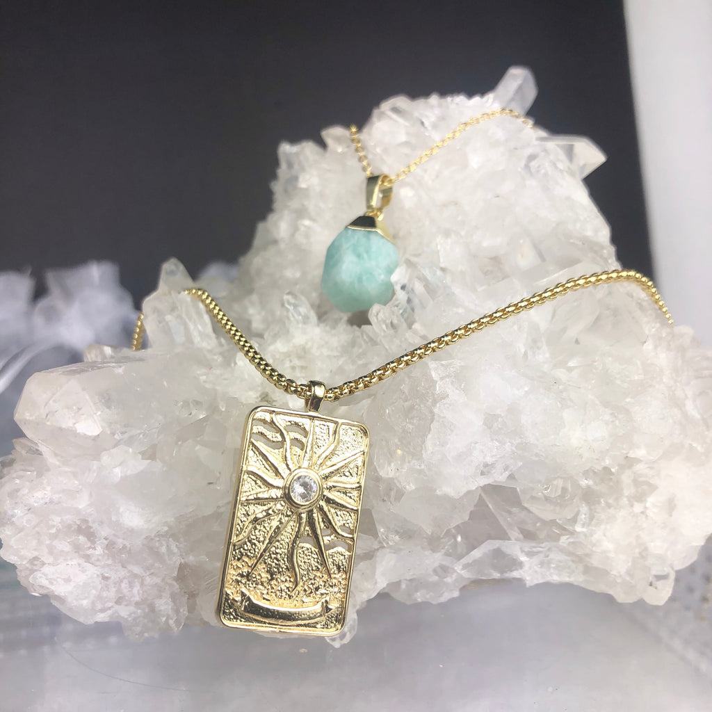 YOU’RE A STAR BABY- Amazonite The Star Necklace on 18K Gold Plated Chain