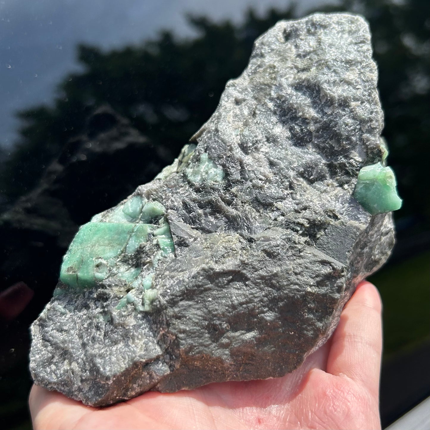 Large Green Emerald in Matrix from Brazil