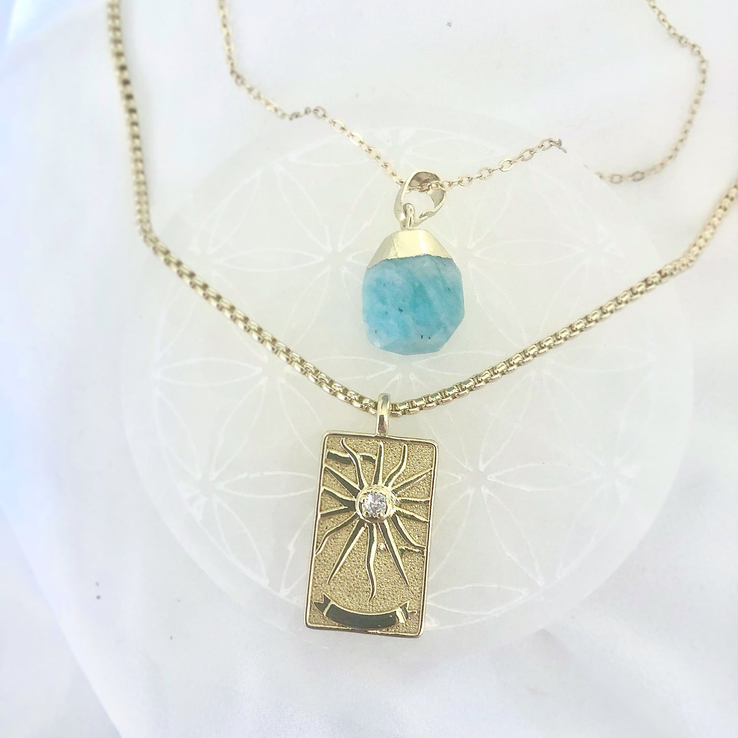 YOU’RE A STAR BABY- Amazonite The Star Necklace on 18K Gold Plated Chain