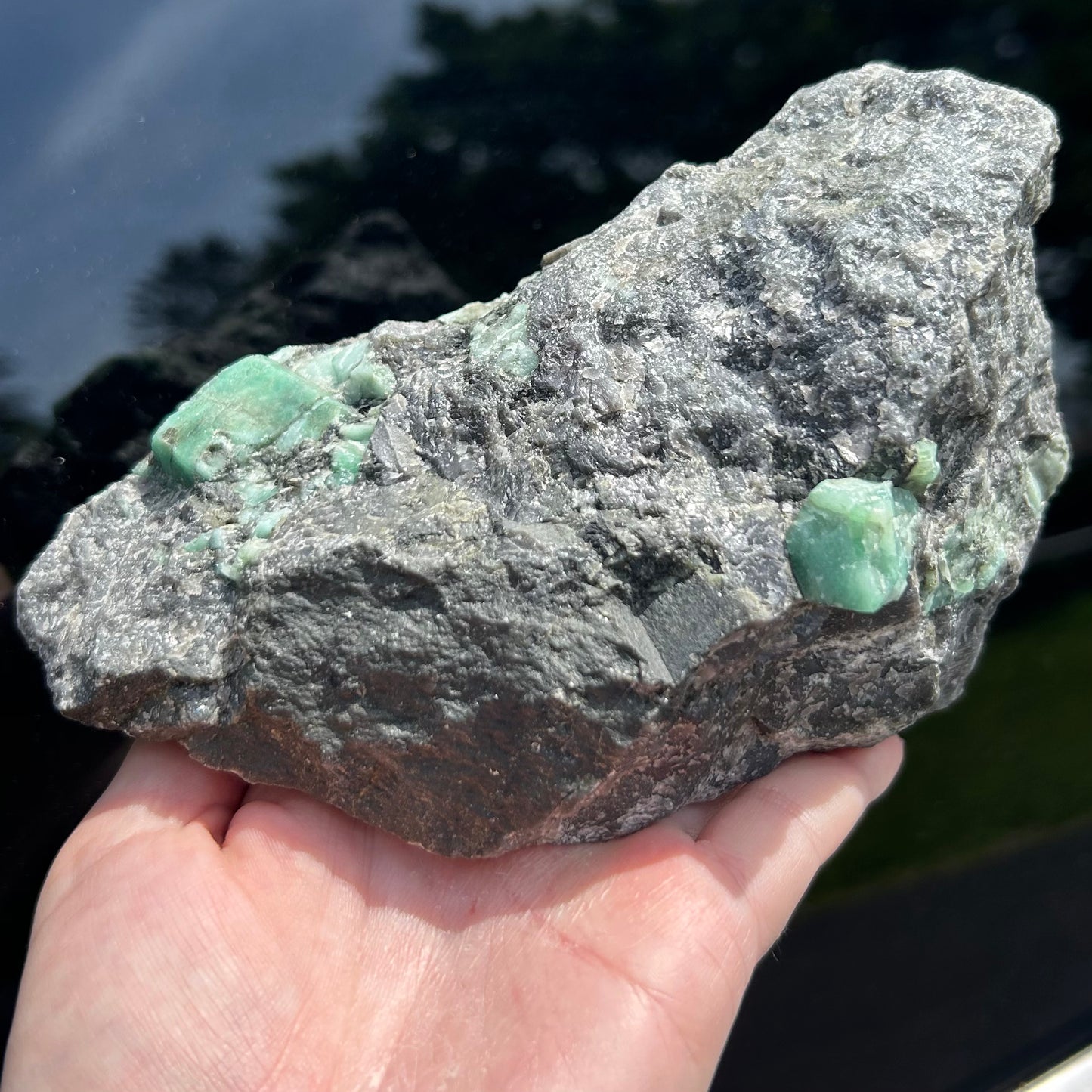 Large Green Emerald in Matrix from Brazil