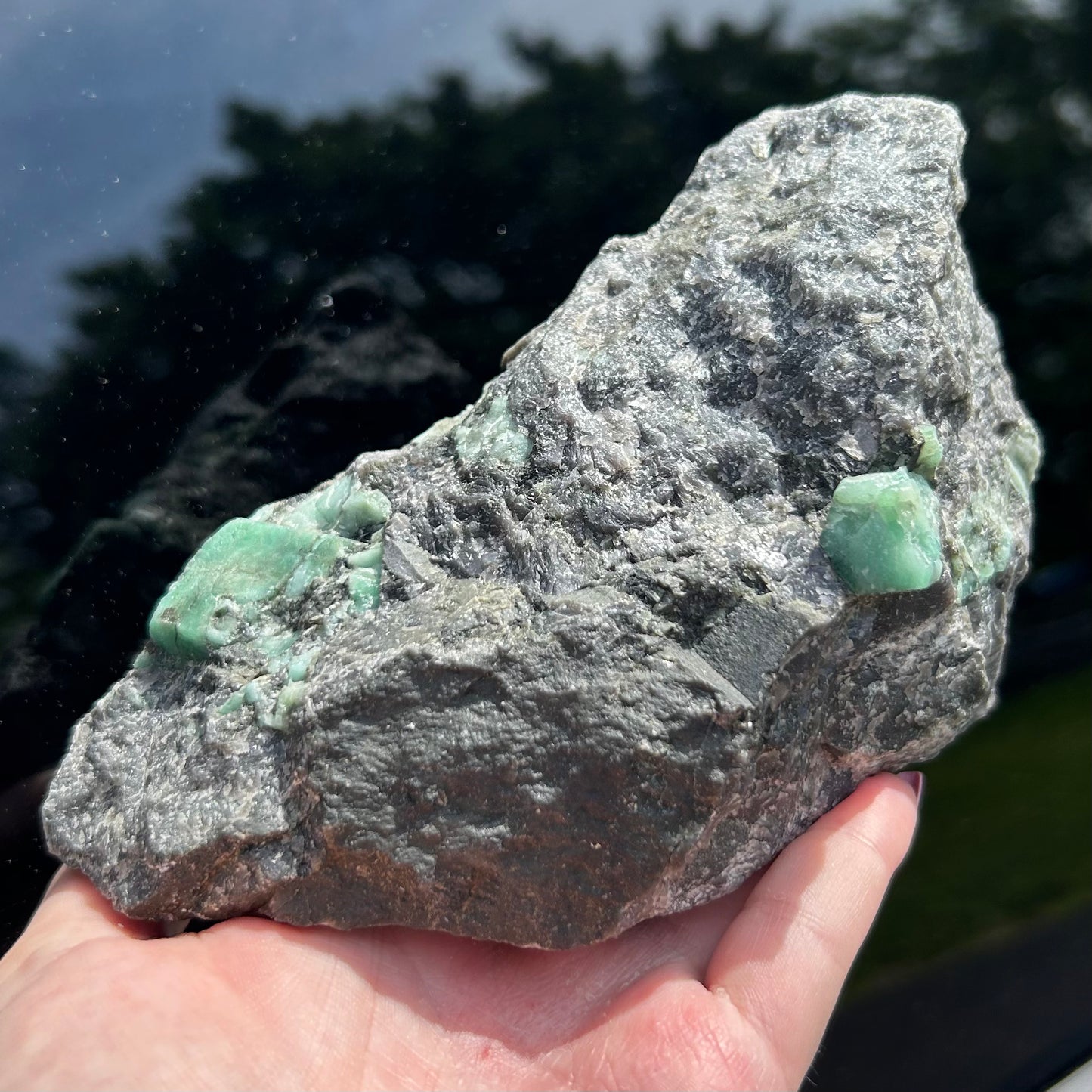 Large Green Emerald in Matrix from Brazil