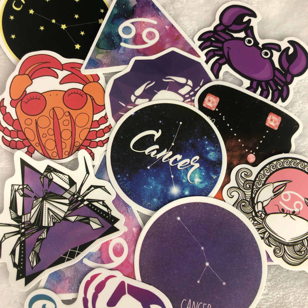 Cancer Horoscope Sticker Mix - 5Pcs