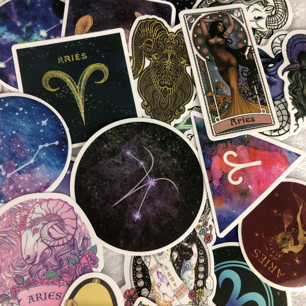 Aries Horoscope Sticker Mix - 5Pcs