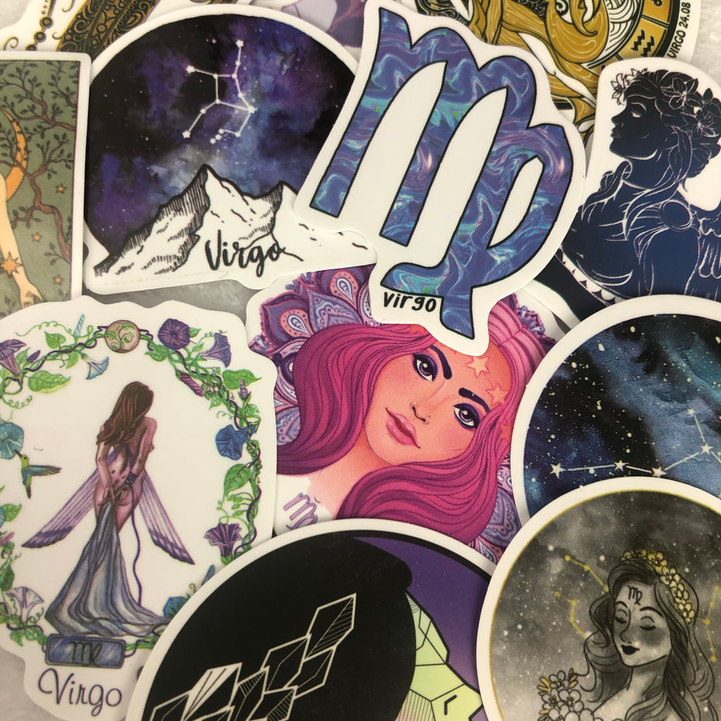 Virgo Horoscope Sticker Mix - 5Pcs