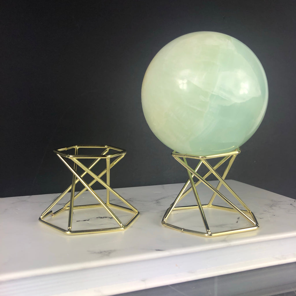 Twist Sphere Stand - Gold