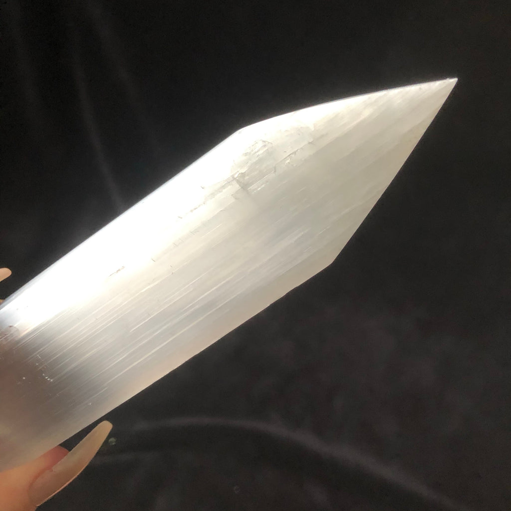 Polished Charging Selenite Point Wand Plate