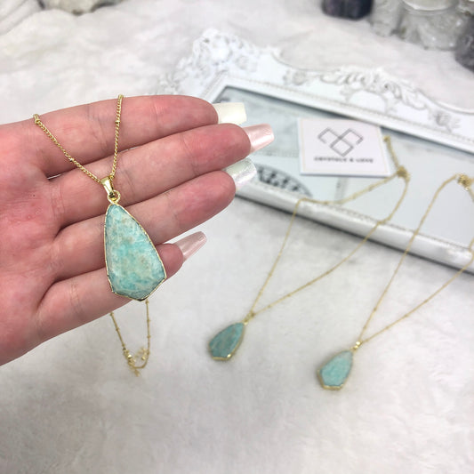 Natural Amazonite Stone Necklace