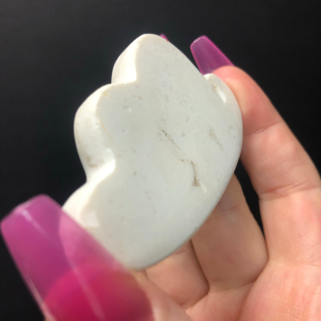 White Snow Agate Cloud with druzy