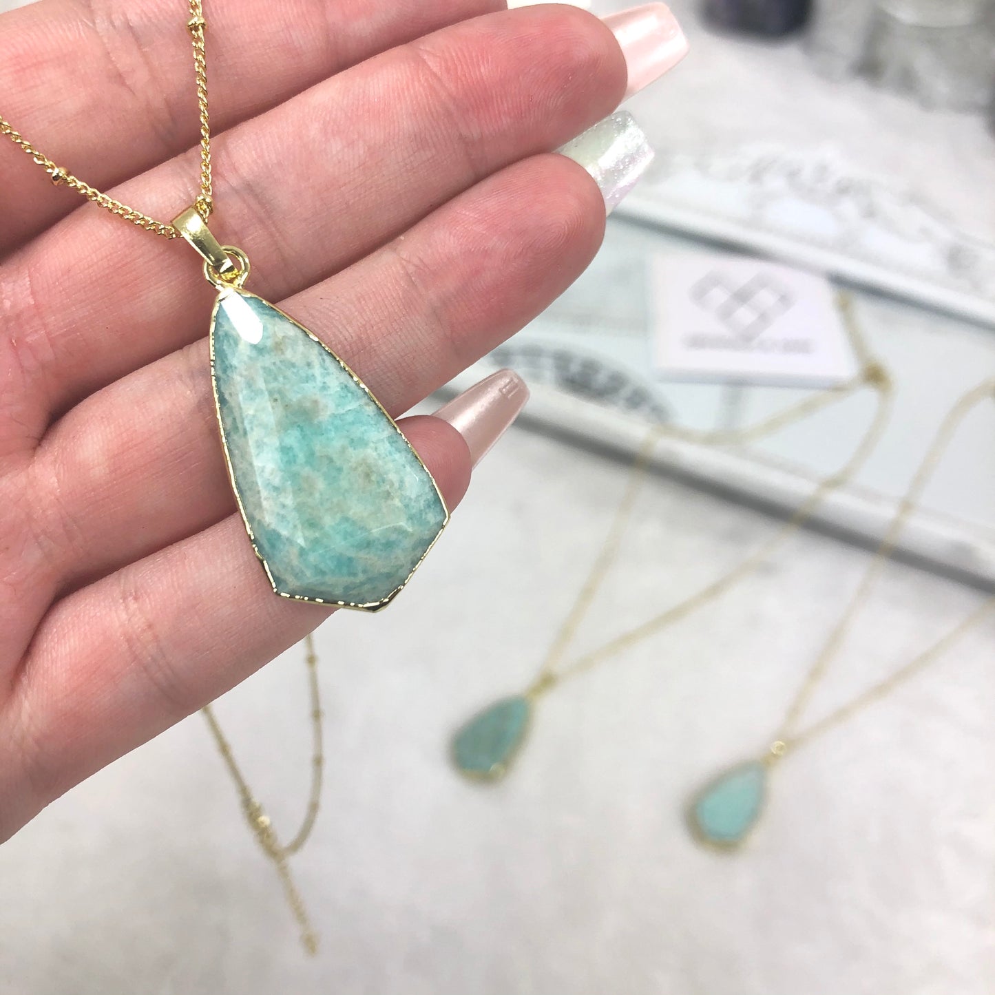 Natural Amazonite Stone Necklace