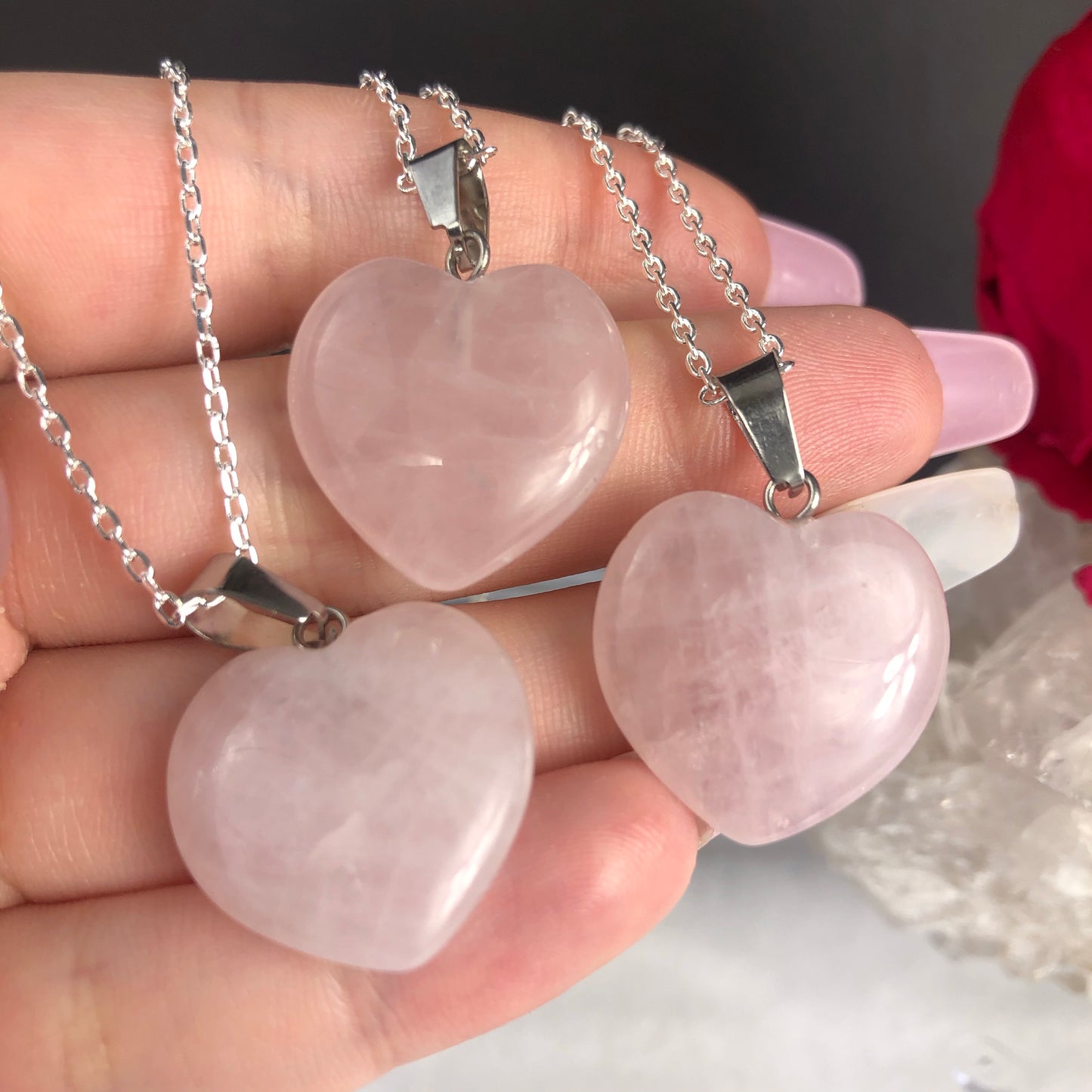 Unconditional Love - Rose Quartz Heart Necklace