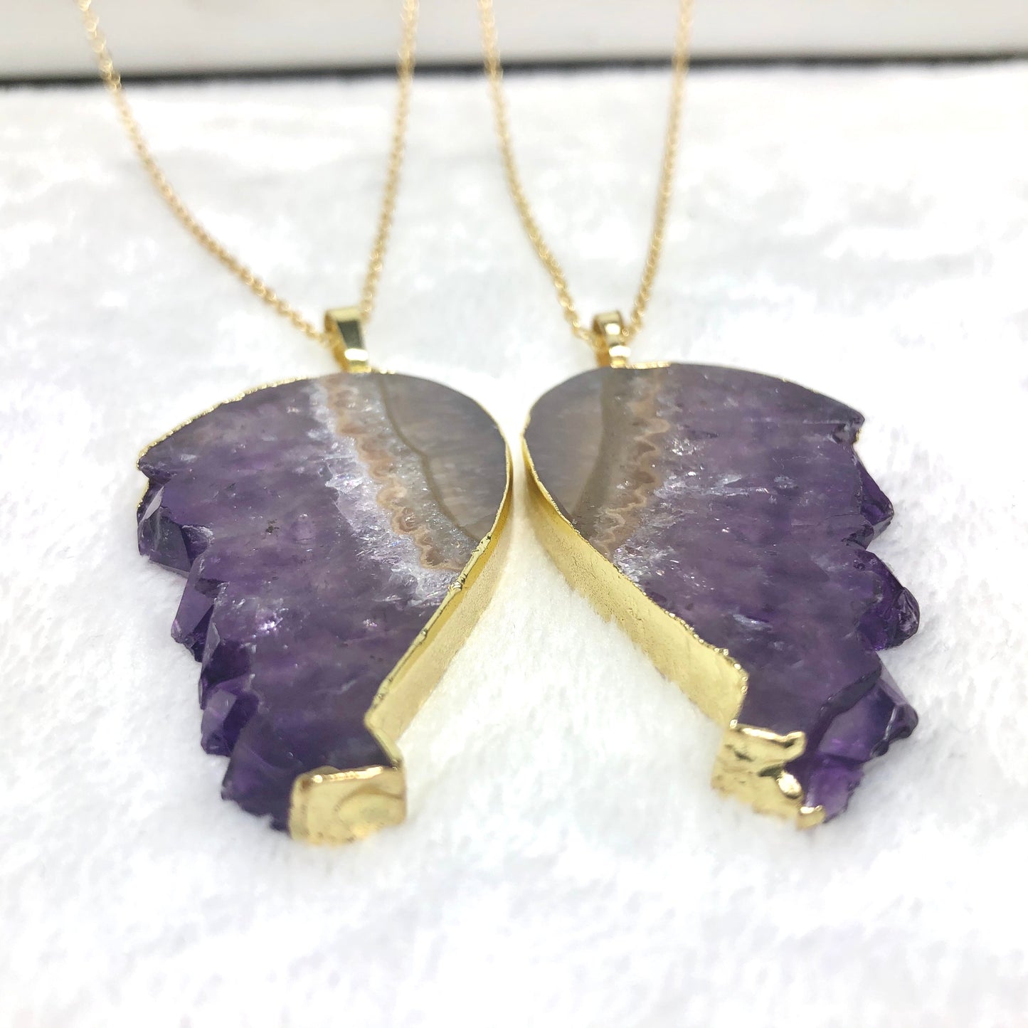 Amethyst Angel Wing Necklace