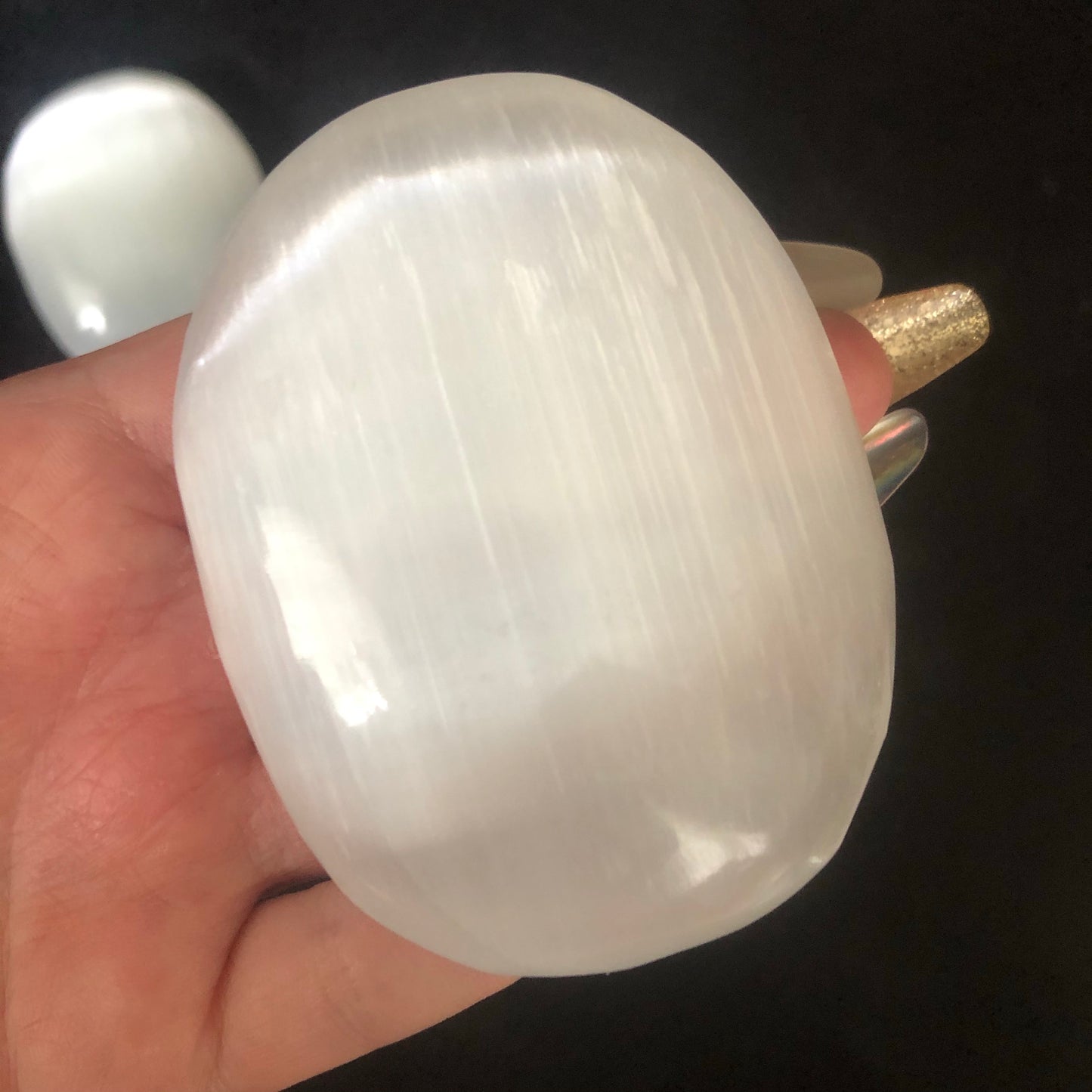 Selenite Palmstone