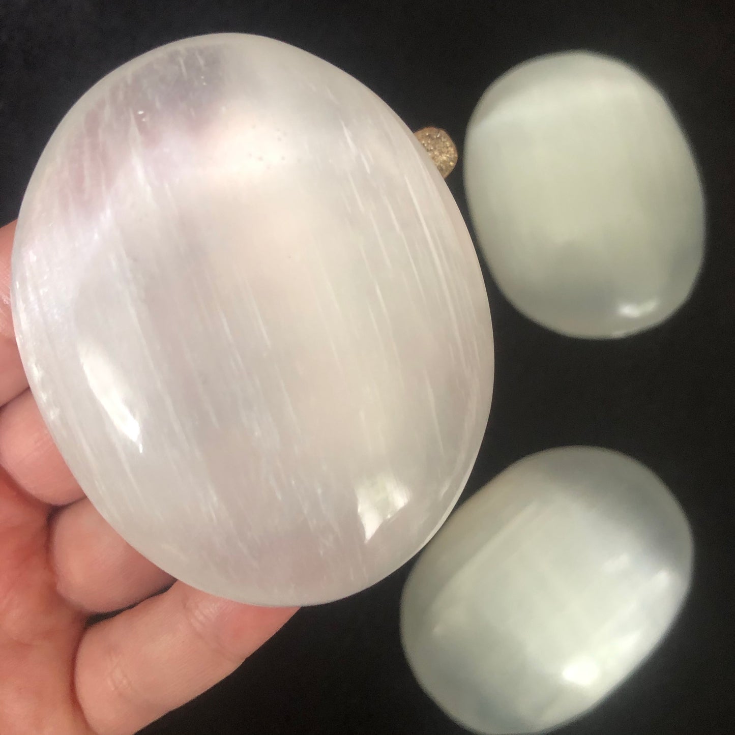 Selenite Palmstone