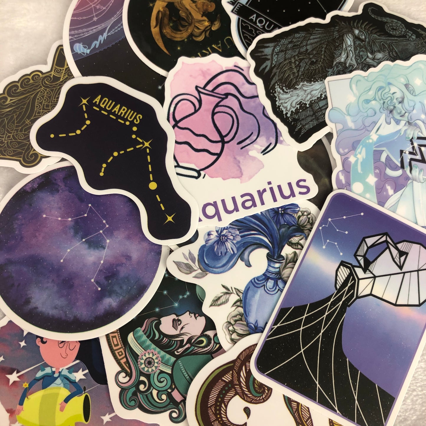 Aquarius Horoscope Sticker Mix - 5Pcs