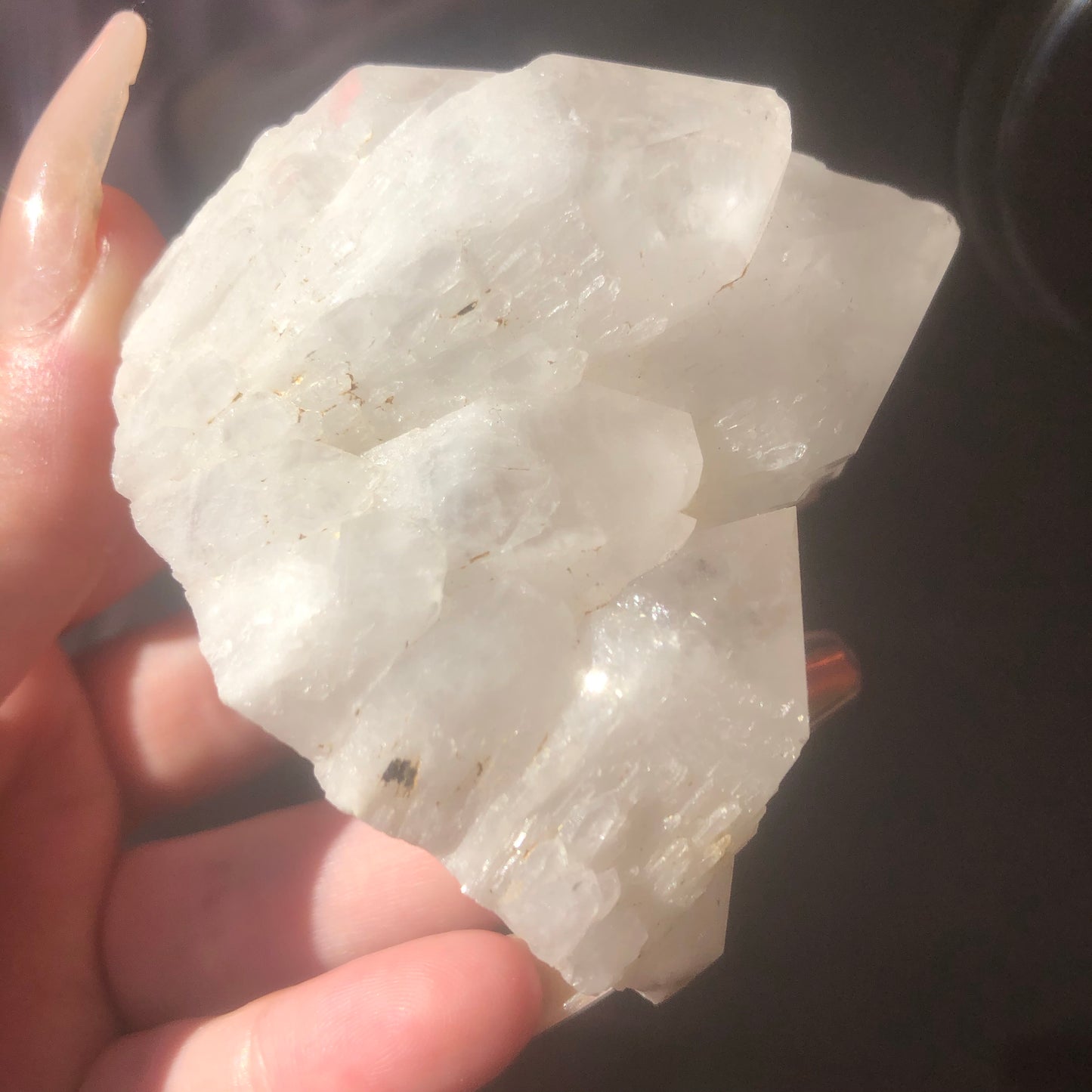 White Sugar Quartz Cluster