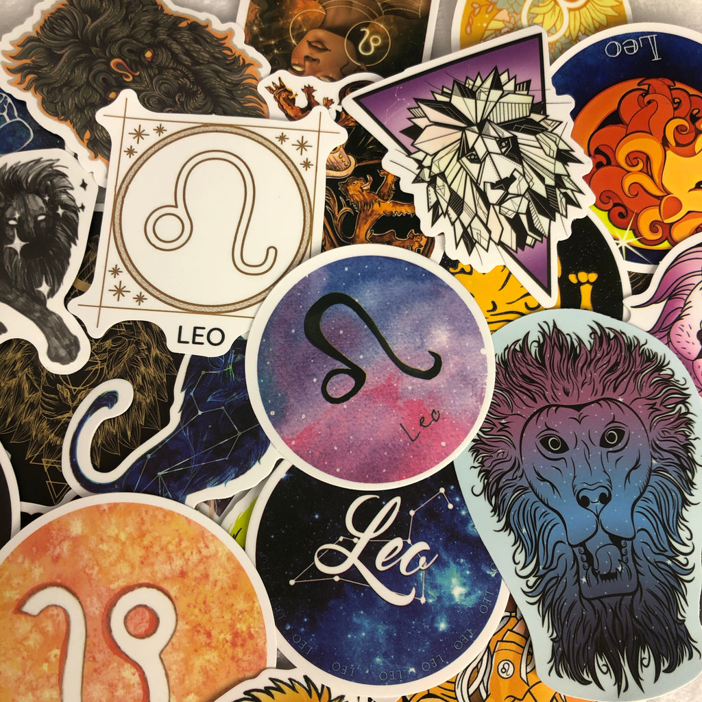 Leo Horoscope Sticker Mix - 5Pcs