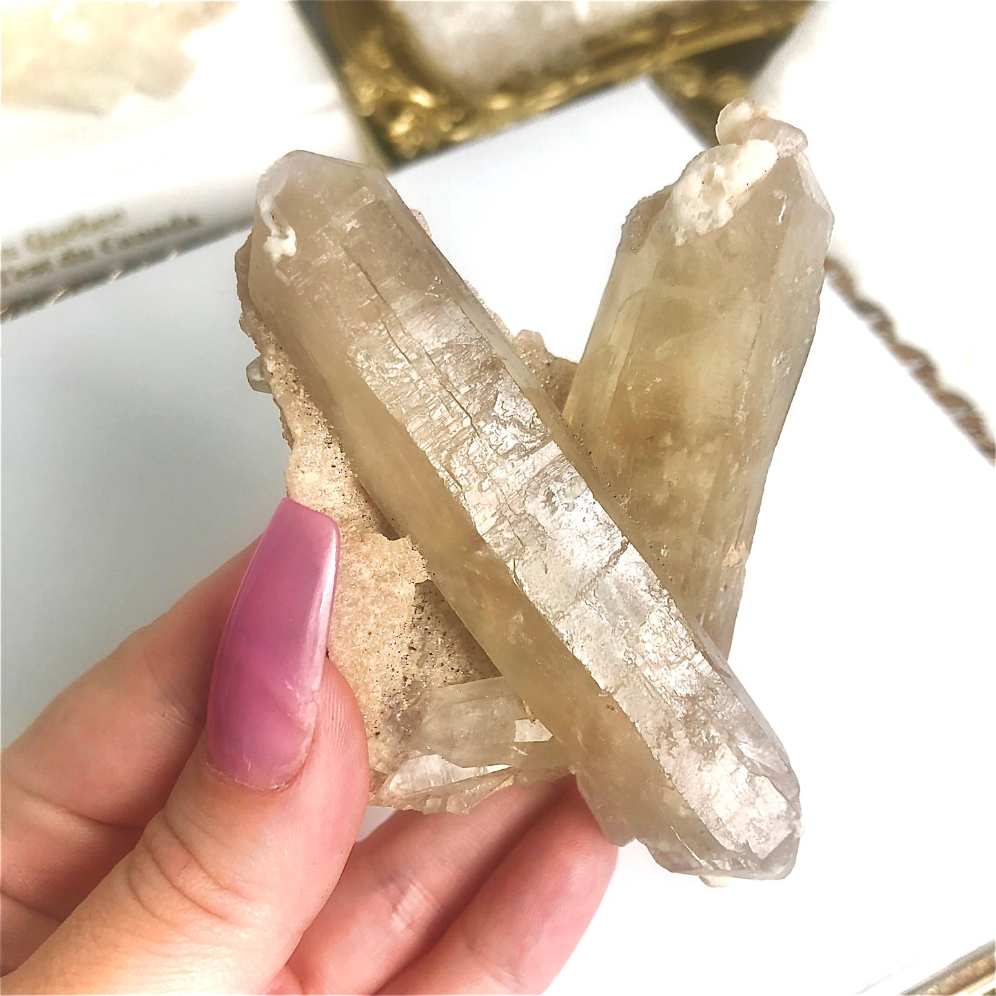 RARE - Natural Double Terminated Citrine Specimen from Brazil