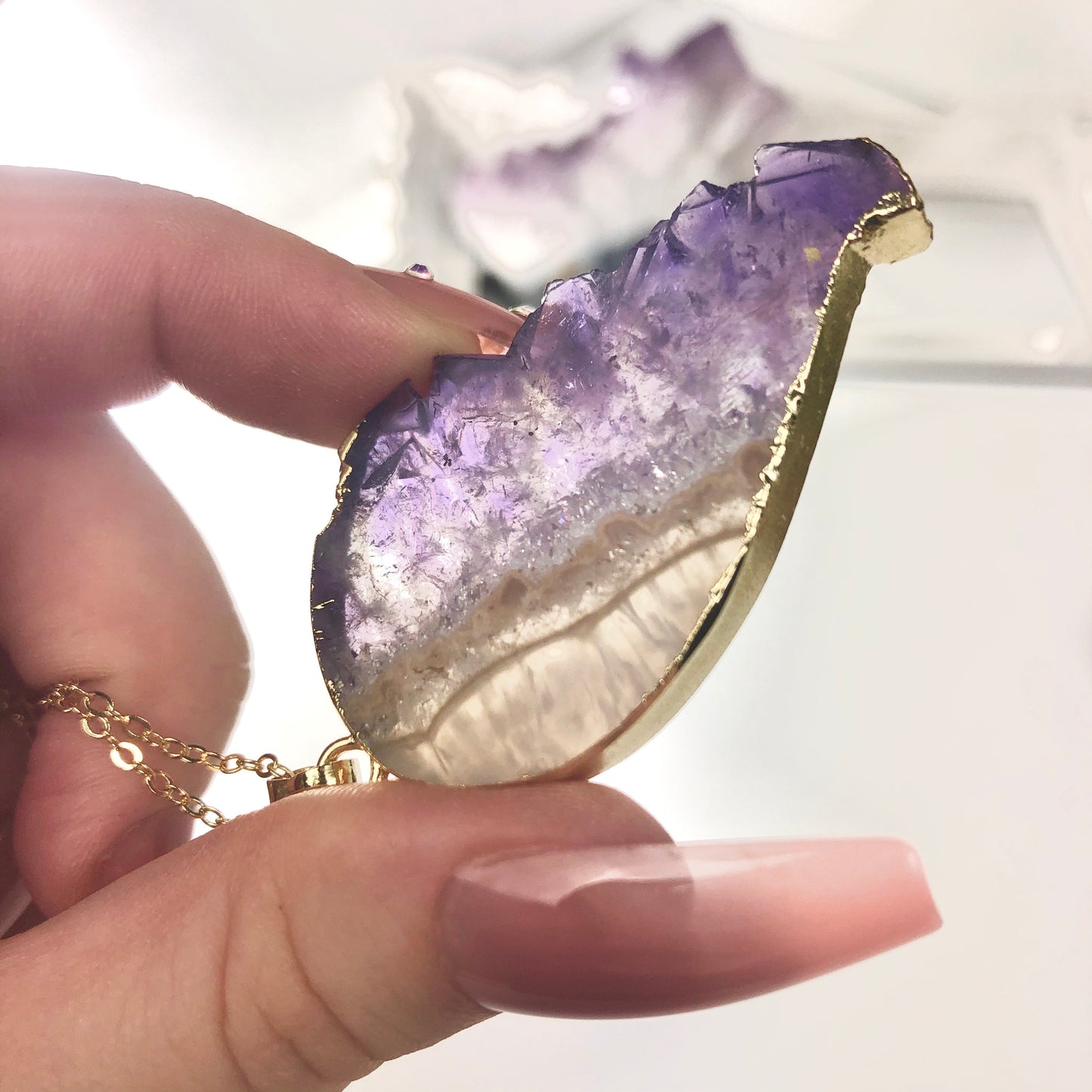 Amethyst Angel Wing Necklace