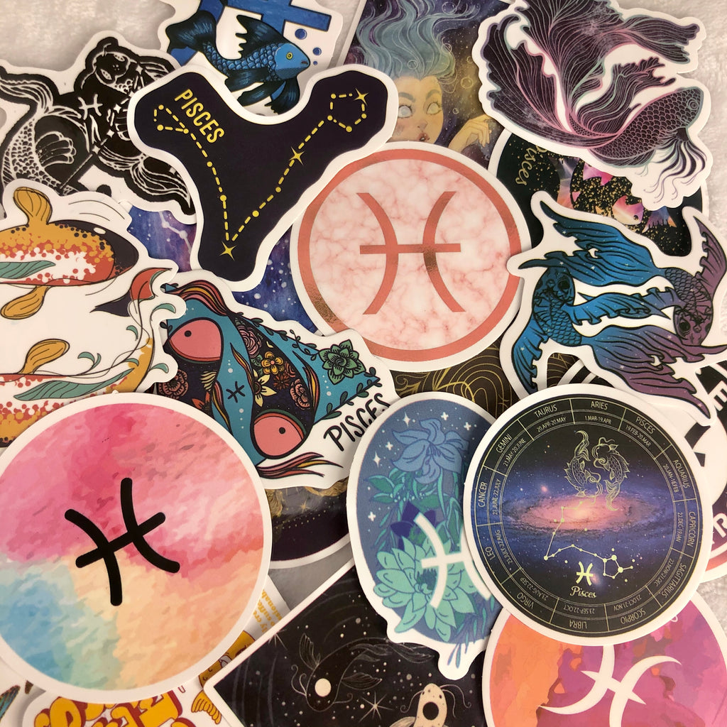 Pisce Horoscope Sticker Mix - 5Pcs
