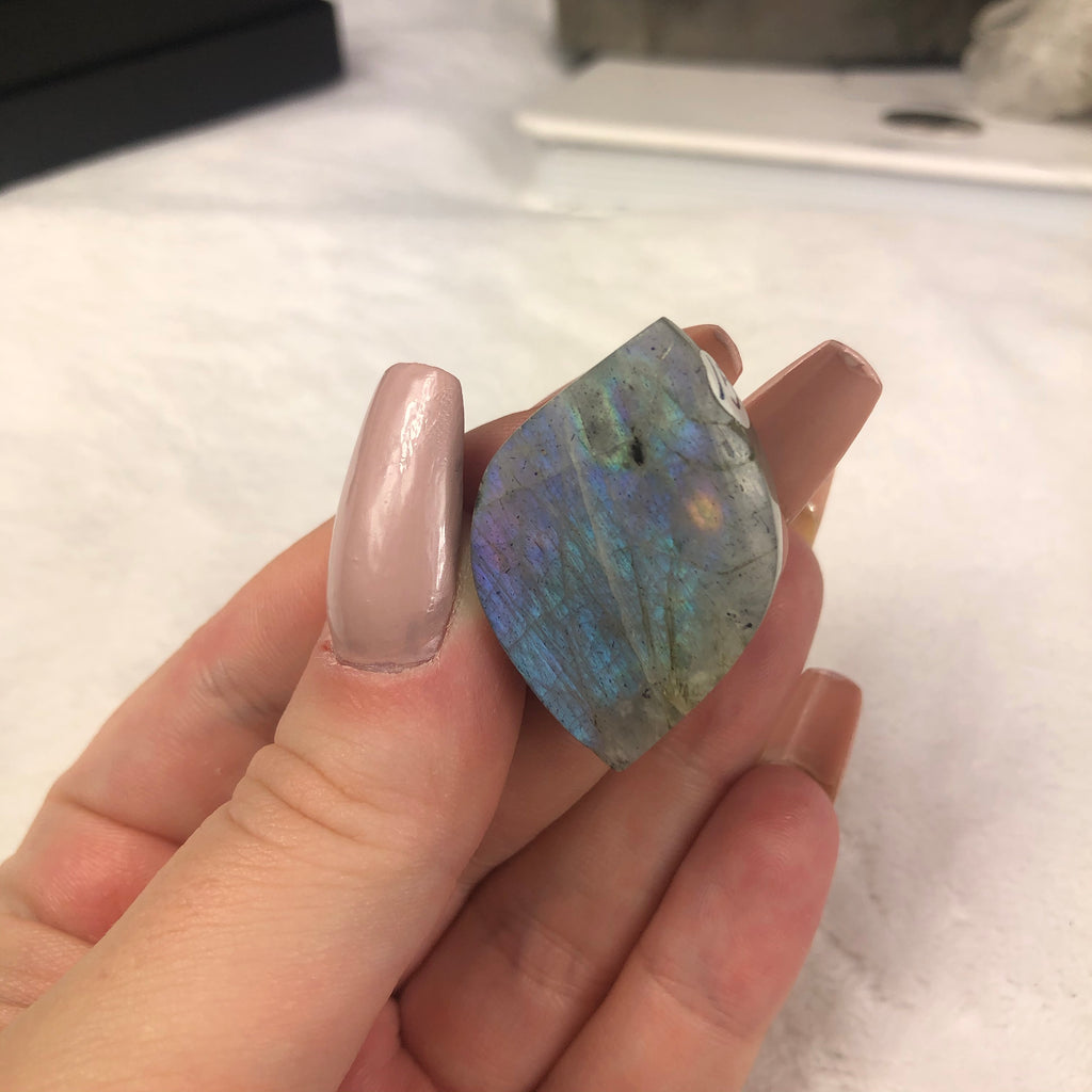 Extra Flashy Multicolor Labradorite Cabochon
